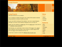 Tablet Screenshot of craigfrancis.co.uk